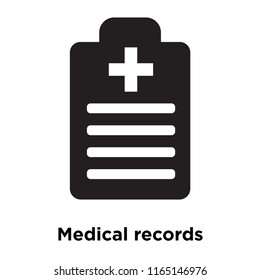 Medical records icon vector isolated on white background, Medical records transparent sign , medical health symbols