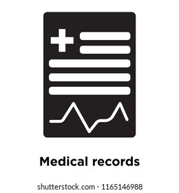 Medical records icon vector isolated on white background, Medical records transparent sign , medical health symbols