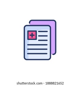 
Medical Records icon in vector. Logotype