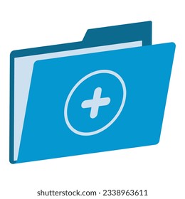 Medical records in a open file, medicine and healthcare concept, isolated