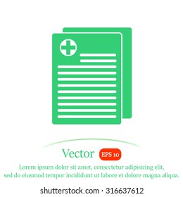 Medical records vector icon.