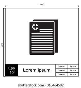 Medical records vector icon.