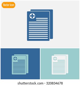 Medical records vector icon.