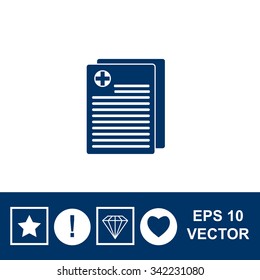 Medical records vector icon.
