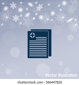 Medical records vector icon.