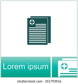 Medical records vector icon.