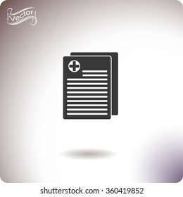 Medical records vector icon.