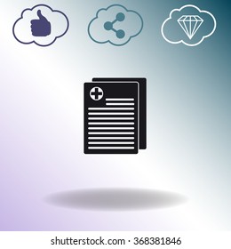 Medical records vector icon.