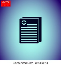 Medical records vector icon.