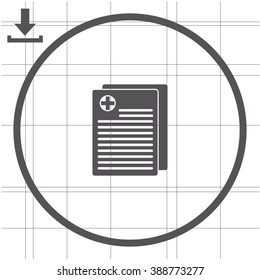 Medical records vector icon.