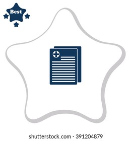 Medical records vector icon.