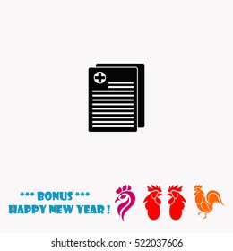 Medical records vector icon