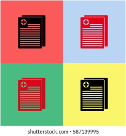 Medical records vector  icon.