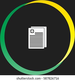 Medical records vector  icon
