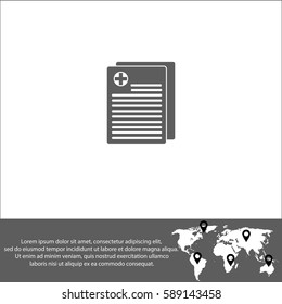 Medical records vector  icon