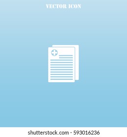 Medical records vector  icon.