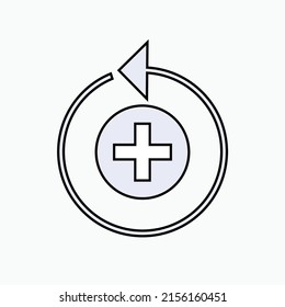 Medical Recovery Icon in Line Art Style. Treatment, Restoration Symbol - Vector.