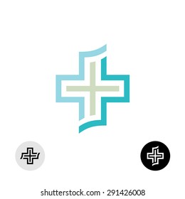 Medical or religion cross symbol logo.