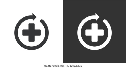 Medical Renewal icon. Solid glyph series icon