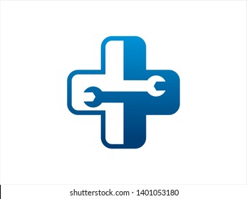 Medical Repair Logo Template, Icon, Symbol