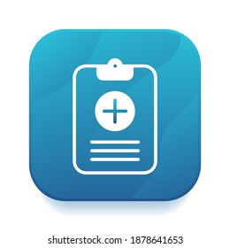 medical report app logo design. colored medical report icon vector illustration. for medical sign and logo