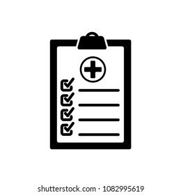 medical report - check list icon vector