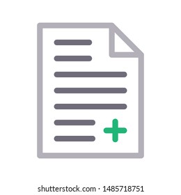 medical report colour line vector icon
