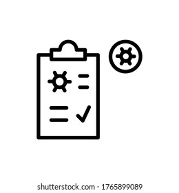 Medical report, coronavirus icon. Simple line, outline vector elements of viral pandemic icons for ui and ux, website or mobile application
