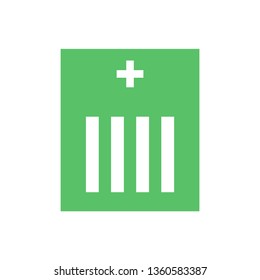 Medical report and diagnosis of the icon glyph vector illustration - Vector