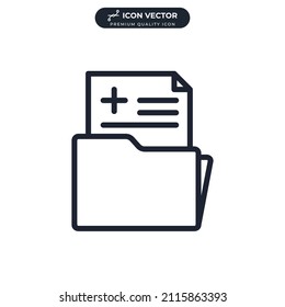 medical report. Diagnostic icon symbol template for graphic and web design collection logo vector illustration