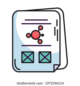 medical report document on white background