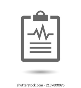 Medical report document vector icon