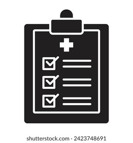 Medical Report Flat Icon. Vektorgrafik.
