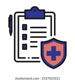 Medical Report Icon. Collection of Clipboard