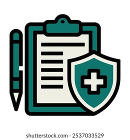 Medical Report Icon. Collection of Clipboard