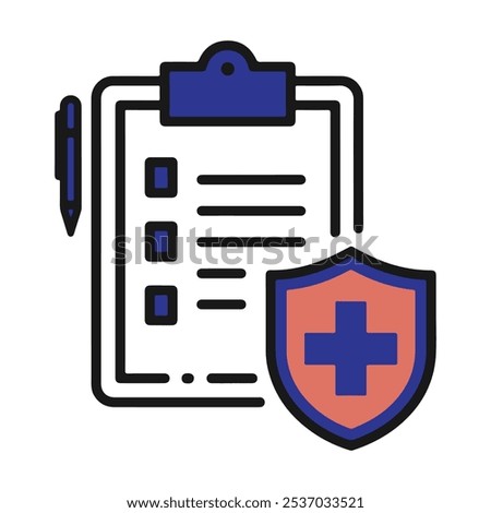 Medical Report Icon. Collection of Clipboard