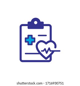 medical report icon color style design