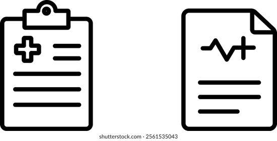 "Medical Report Icon Design for Healthcare, Diagnosis, and Documentation"