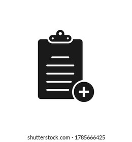 Medical report icon design isolated on white background. Vector illustration