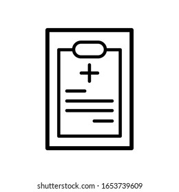 plantilla vectorial de diseño de icono de informe médico