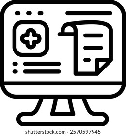 Medical Report Icon. medical diagnosis report icon