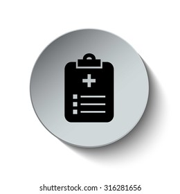 Medical report icon. Medical document icon. Vector illustration. EPS10