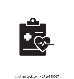 medical report icon glyph style design