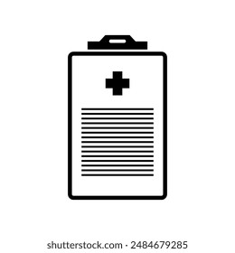 Medical report icon illustrated in vector