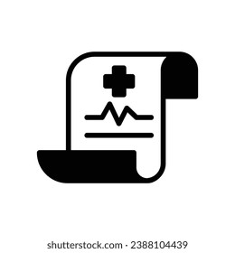 Medical Report icon isolate white background vector stock illustration.