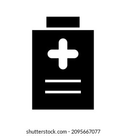 medical report icon or logo isolated sign symbol vector illustration - high quality black style vector icons
