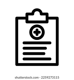 medical report icon or logo isolated sign symbol vector illustration - high quality black style vector icons
