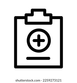 medical report icon or logo isolated sign symbol vector illustration - high quality black style vector icons