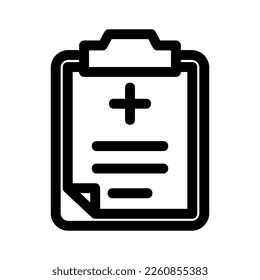 medical report icon or logo isolated sign symbol vector illustration - high quality black style vector icons