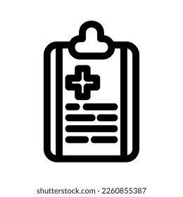 medical report icon or logo isolated sign symbol vector illustration - high quality black style vector icons